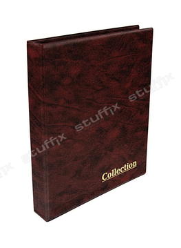 Альбом для банкнот и монет на кольцах коричневый "Collection" Optima без листов
