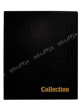 Альбом для банкнот и монет на кольцах чёрный крок "Collection" Optima без листов