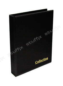 Альбом для банкнот и монет на кольцах чёрный "Collection" Optima без листов