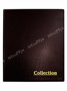 Альбом для банкнот и монет на кольцах коричневый "Collection" Optima без листов